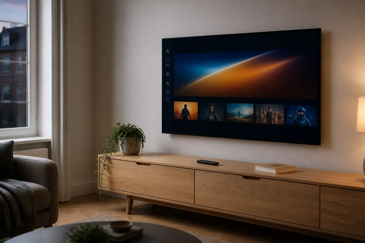 Living room TV ready for Globe5 IPTV setup